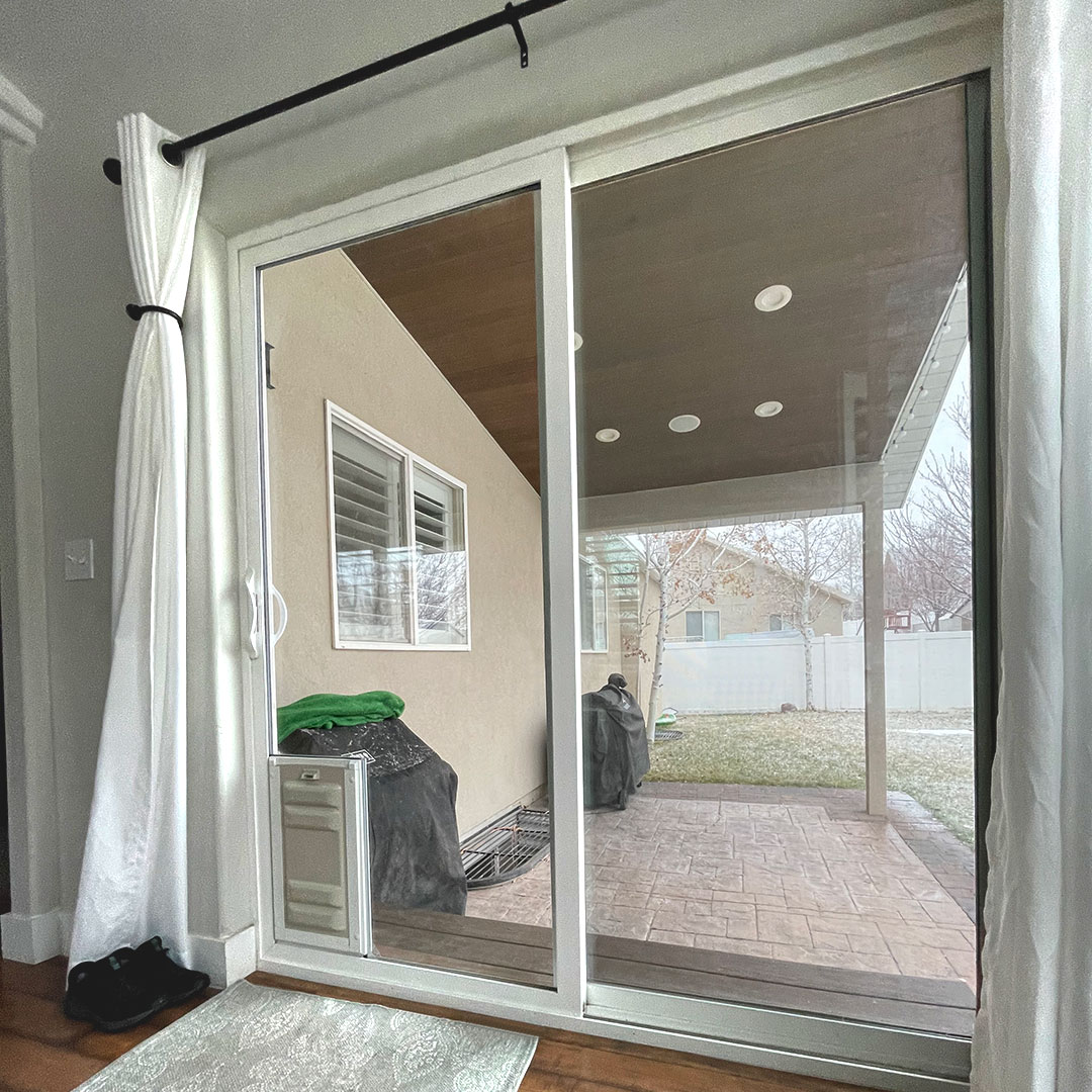 Sliding Glass Door and Built-In Pet Door
