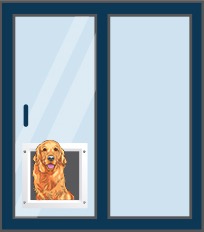 Glass dog door with Glass Pet Doors